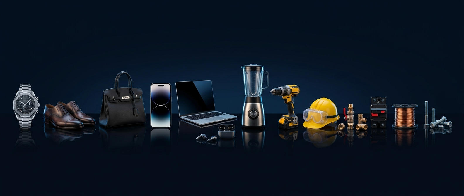 Watches, shoes, fashion, electronics, hardware, safety, plumbing, electrical